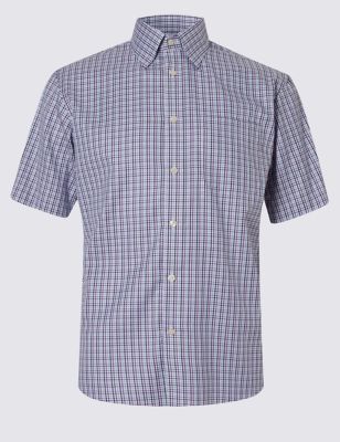 Luxury Pure Cotton Houndstooth Shirt
